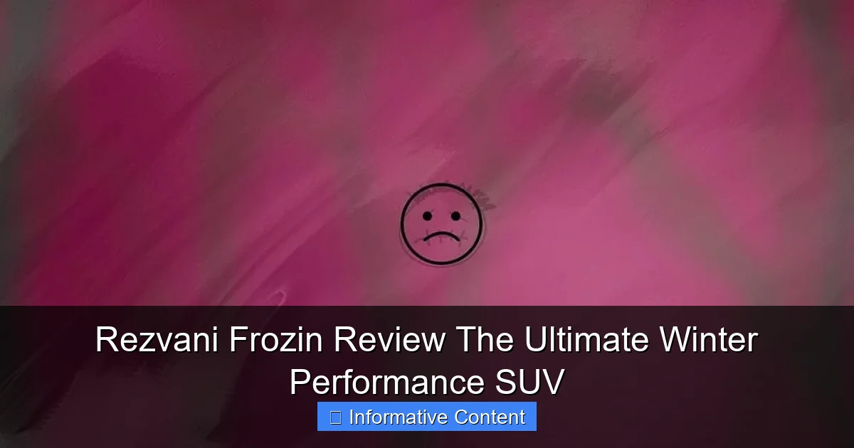 Rezvani Frozin Review The Ultimate Winter Performance SUV