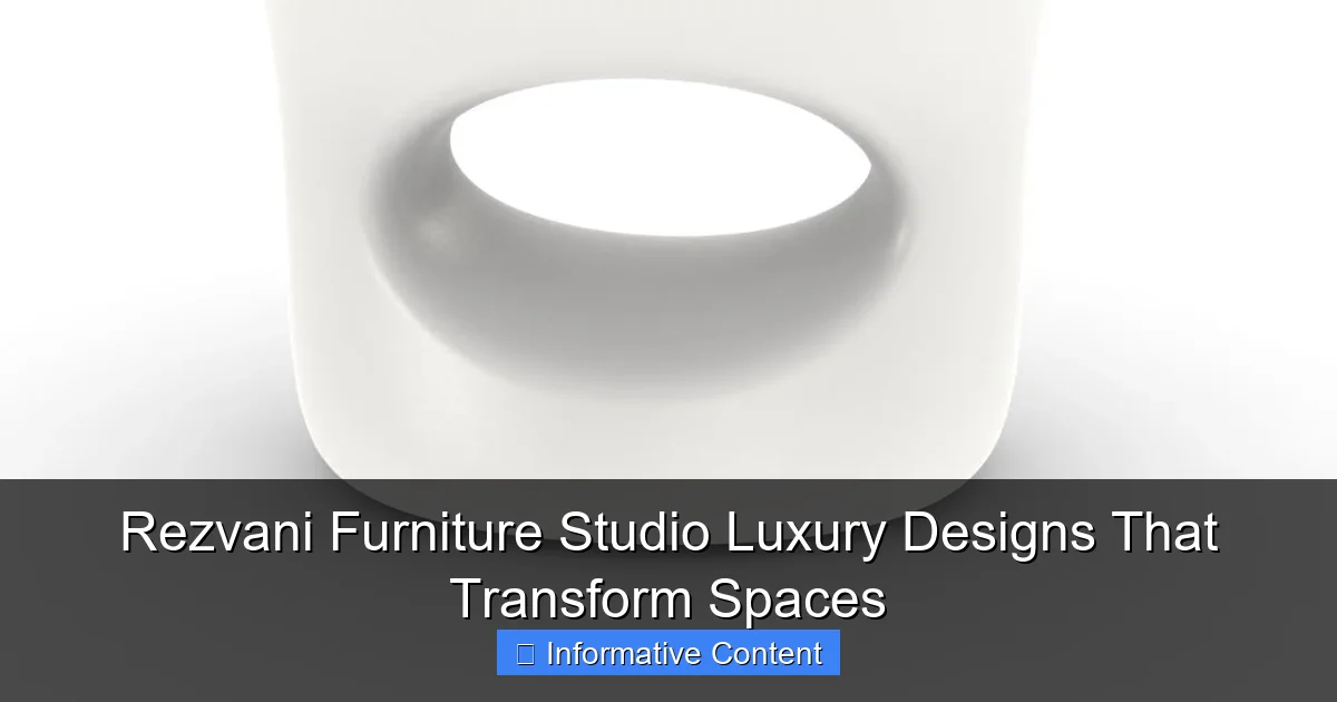 Rezvani Furniture Studio Luxury Designs That Transform Spaces