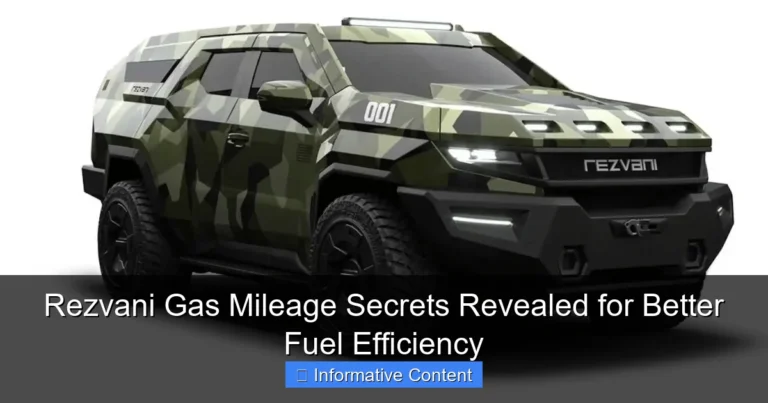 Rezvani Gas Mileage Secrets Revealed for Better Fuel Efficiency