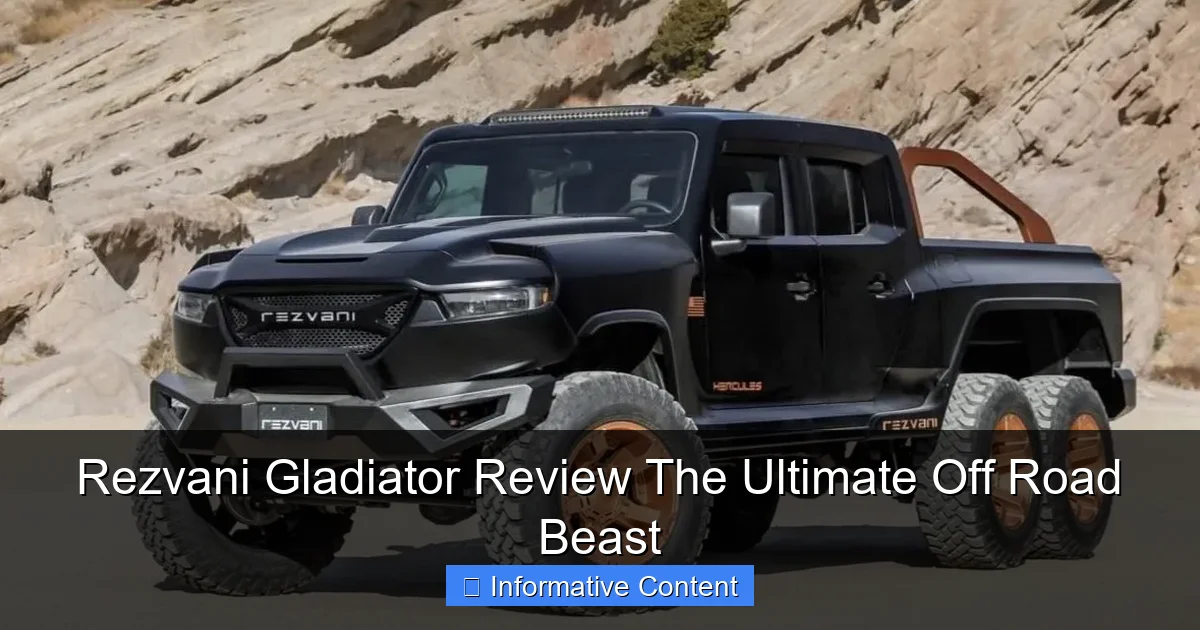 Rezvani Gladiator Review The Ultimate Off Road Beast