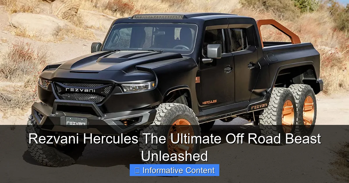 Rezvani Hercules The Ultimate Off Road Beast Unleashed