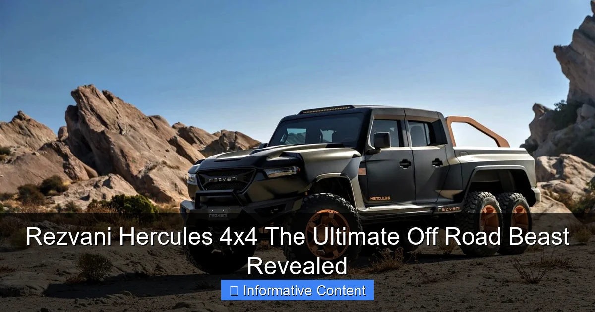 Rezvani Hercules 4x4 The Ultimate Off Road Beast Revealed