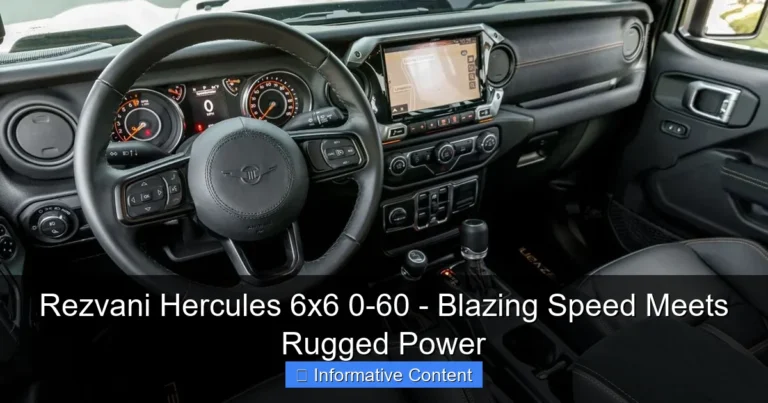 Rezvani Hercules 6x6 0-60 - Blazing Speed Meets Rugged Power