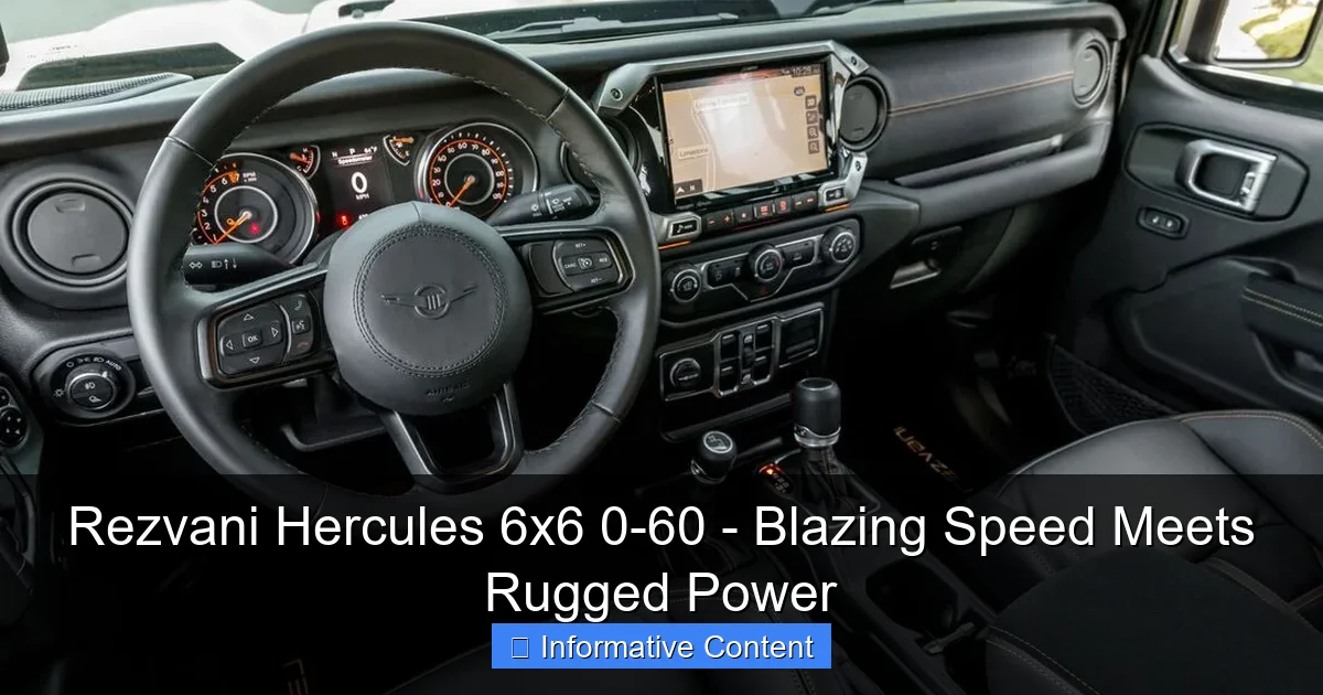 Rezvani Hercules 6x6 0-60 - Blazing Speed Meets Rugged Power