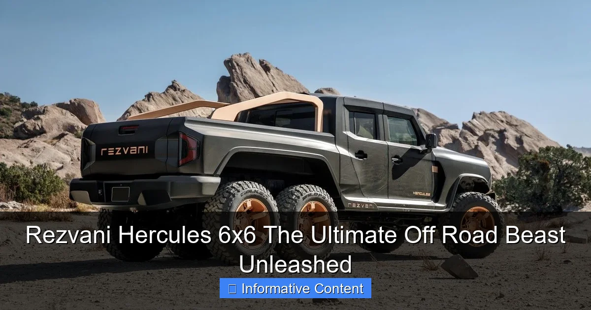 Rezvani Hercules 6x6 The Ultimate Off Road Beast Unleashed