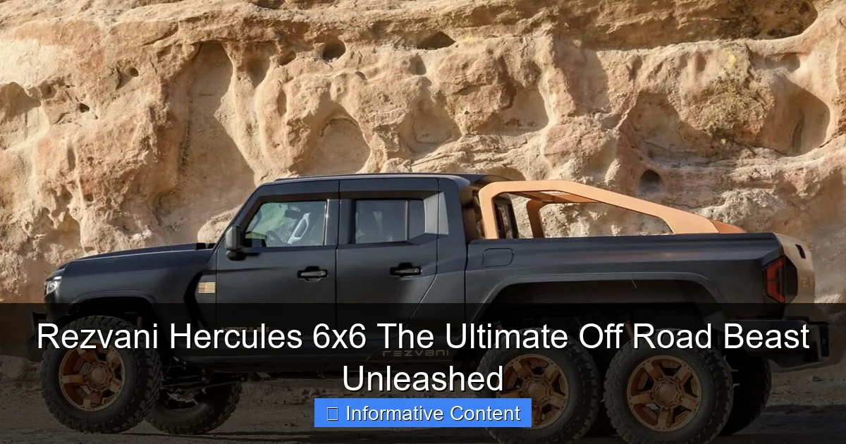 Rezvani Hercules 6x6 The Ultimate Off Road Beast Unleashed