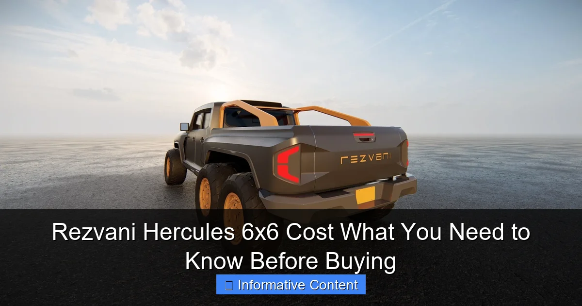 Rezvani Hercules 6x6 Cost What You Need to Know Before Buying