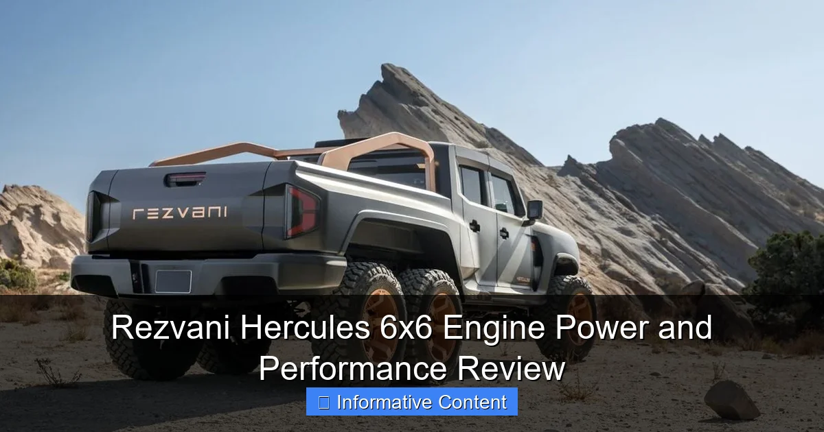 Rezvani Hercules 6x6 Engine Power and Performance Review