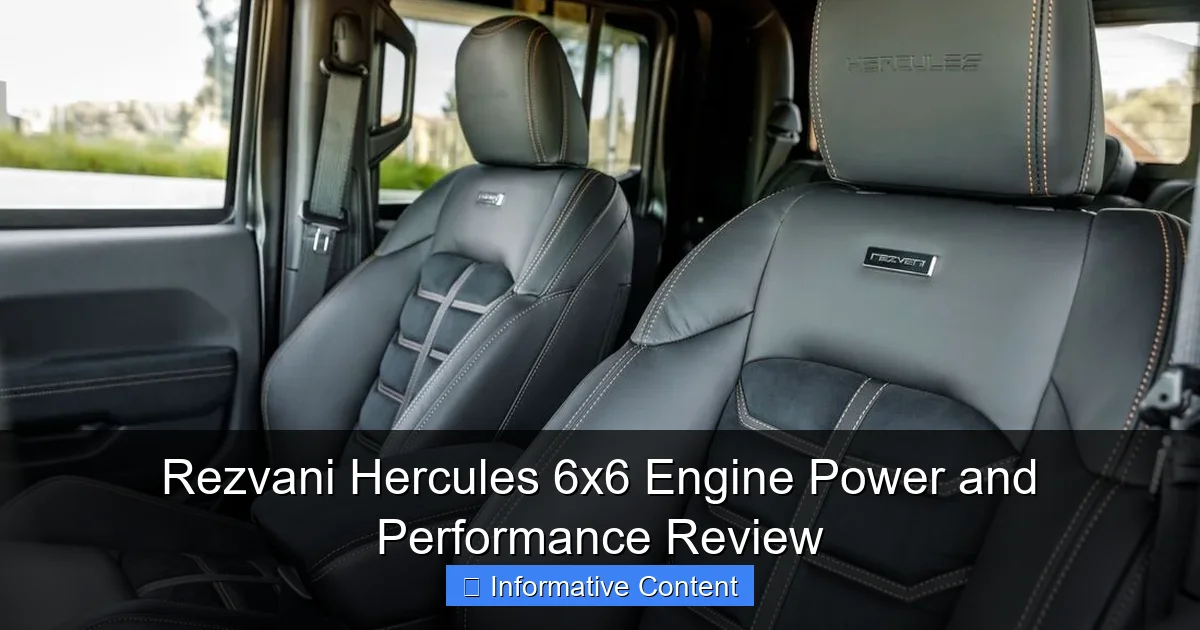 Rezvani Hercules 6x6 Engine Power and Performance Review