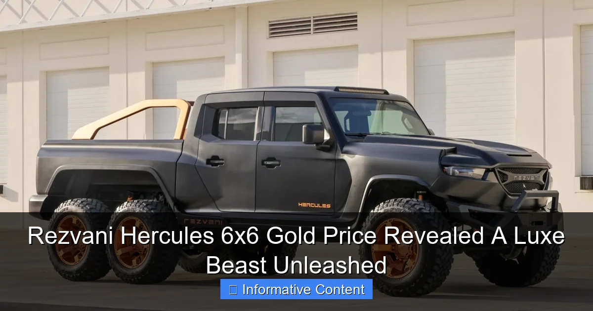 Rezvani Hercules 6x6 Gold Price Revealed A Luxe Beast Unleashed