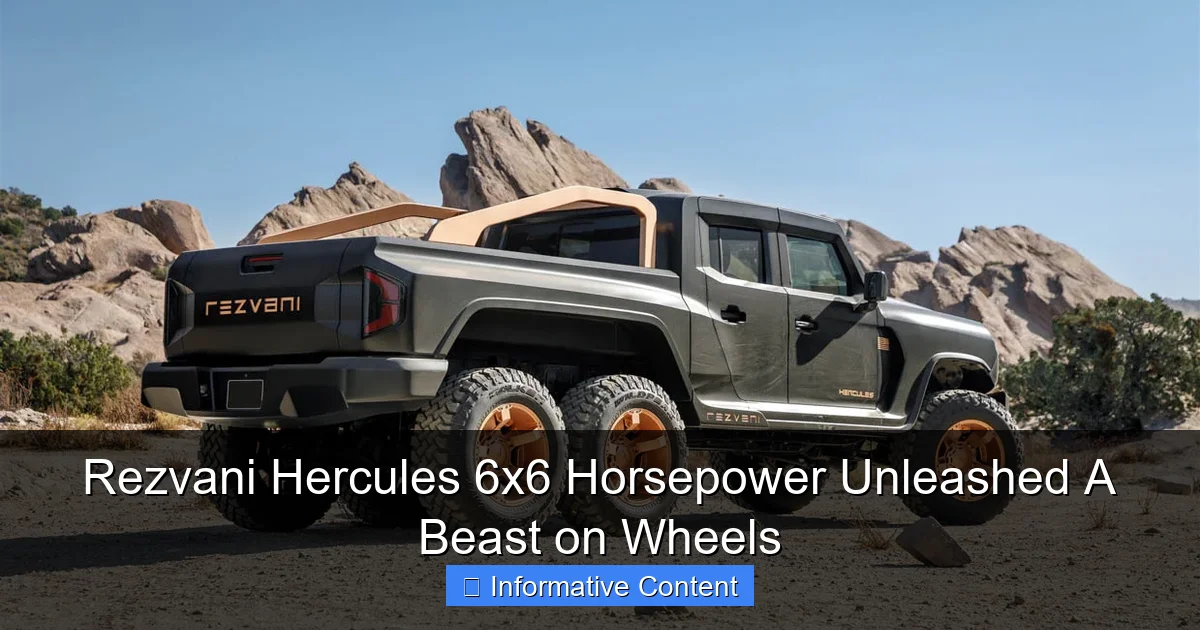 Rezvani Hercules 6x6 Horsepower Unleashed A Beast on Wheels