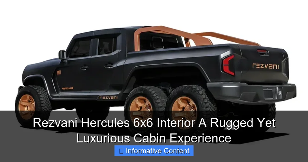 Rezvani Hercules 6x6 Interior A Rugged Yet Luxurious Cabin Experience