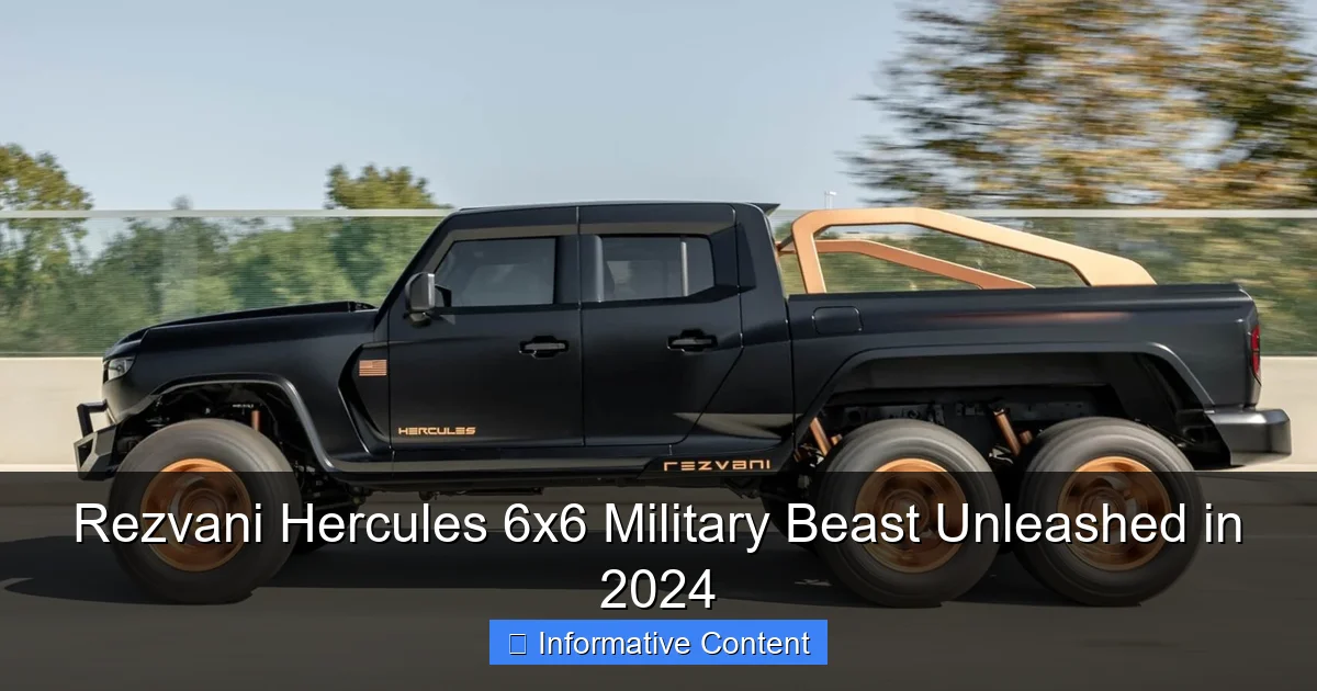 Rezvani Hercules 6x6 Military Beast Unleashed in 2024