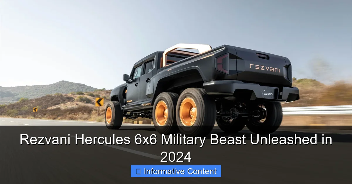 Rezvani Hercules 6x6 Military Beast Unleashed in 2024
