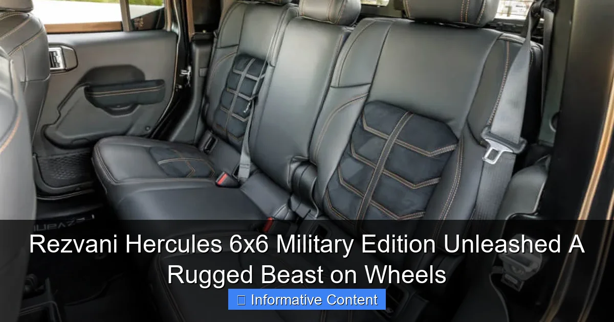 Rezvani Hercules 6x6 Military Edition Unleashed A Rugged Beast on Wheels