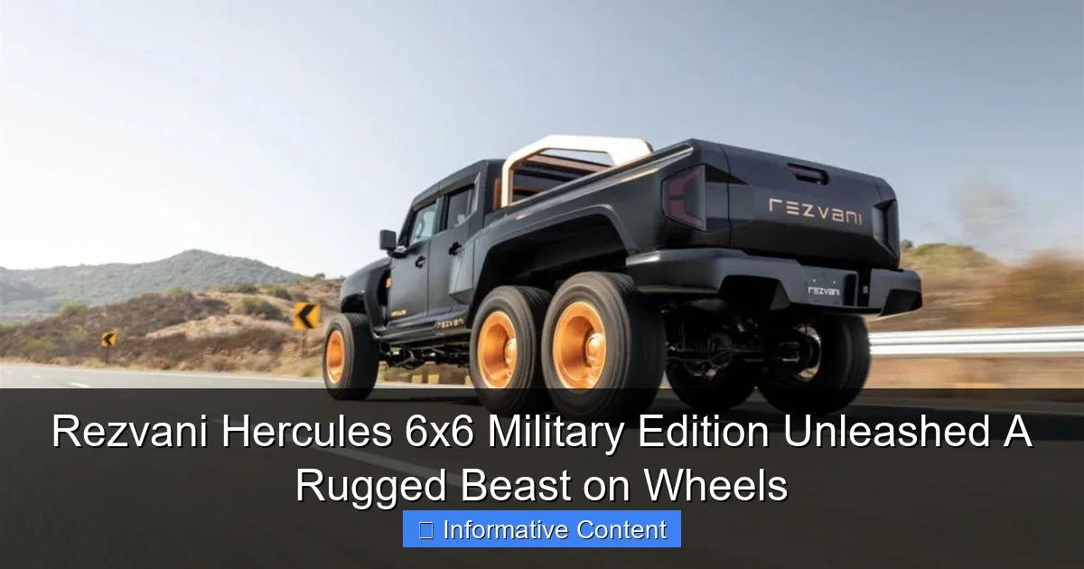 Rezvani Hercules 6x6 Military Edition Unleashed A Rugged Beast on Wheels
