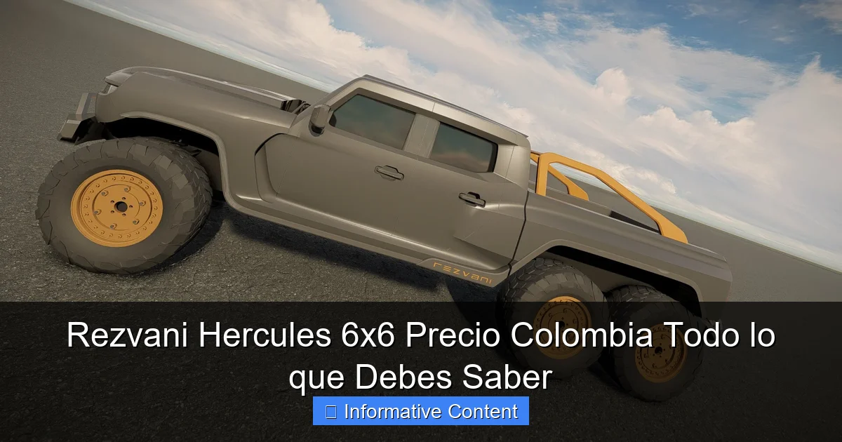 Rezvani Hercules 6x6 Precio Colombia Todo lo que Debes Saber
