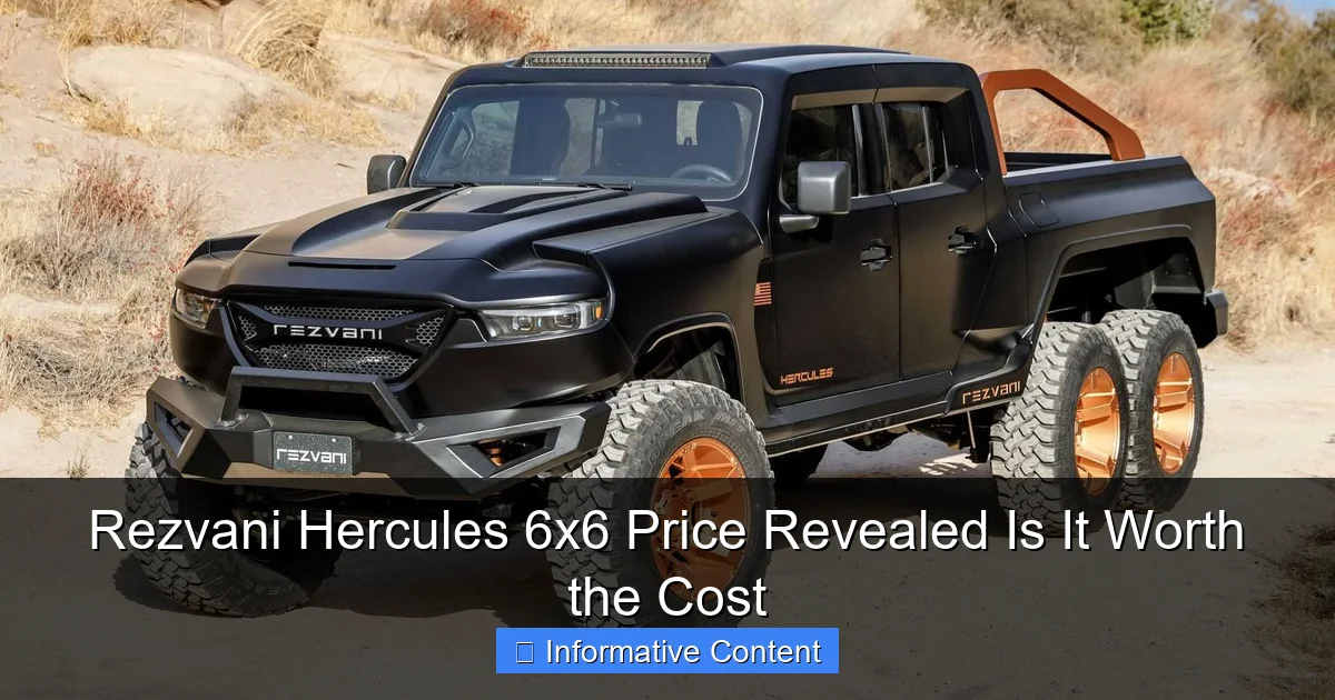 Rezvani Hercules 6x6 Price Revealed Is It Worth the Cost