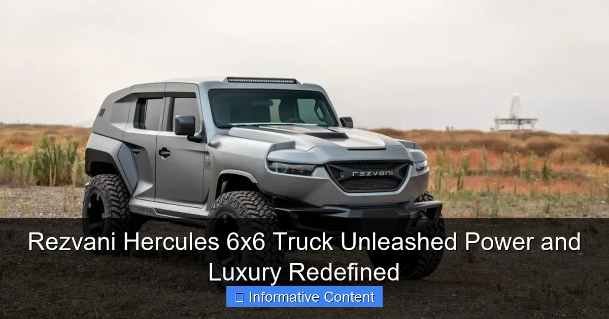 Rezvani Hercules 6x6 Truck Unleashed Power and Luxury Redefined