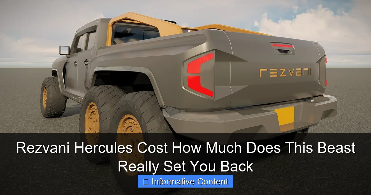 Rezvani Hercules Cost How Much Does This Beast Really Set You Back