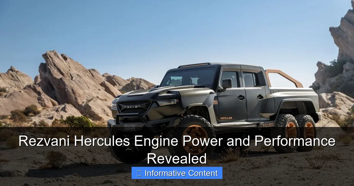 Rezvani Hercules Engine Power and Performance Revealed