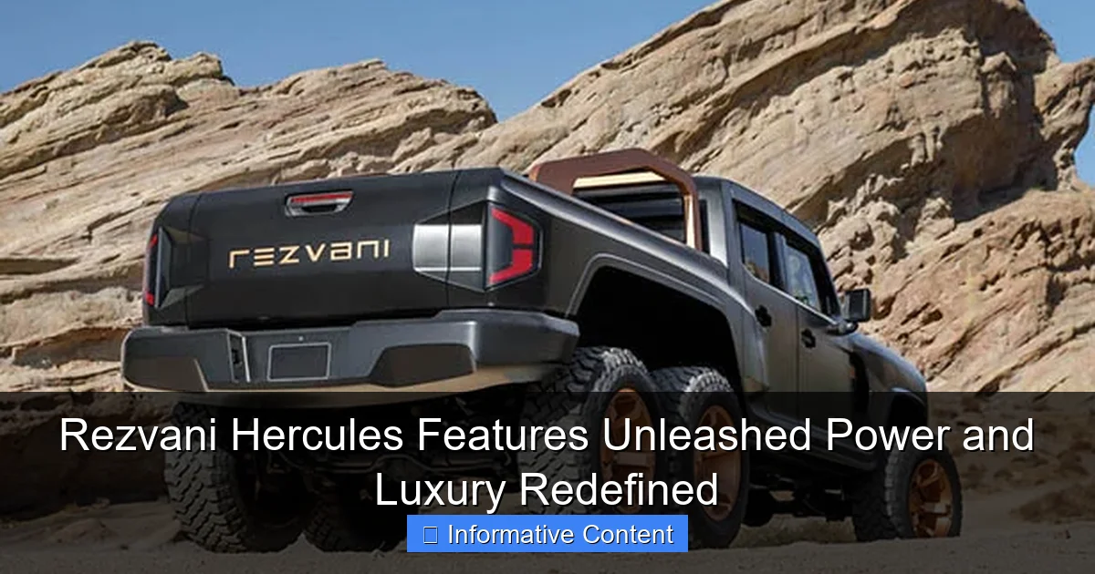 Rezvani Hercules Features Unleashed Power and Luxury Redefined