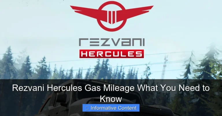 Rezvani Hercules Gas Mileage What You Need to Know
