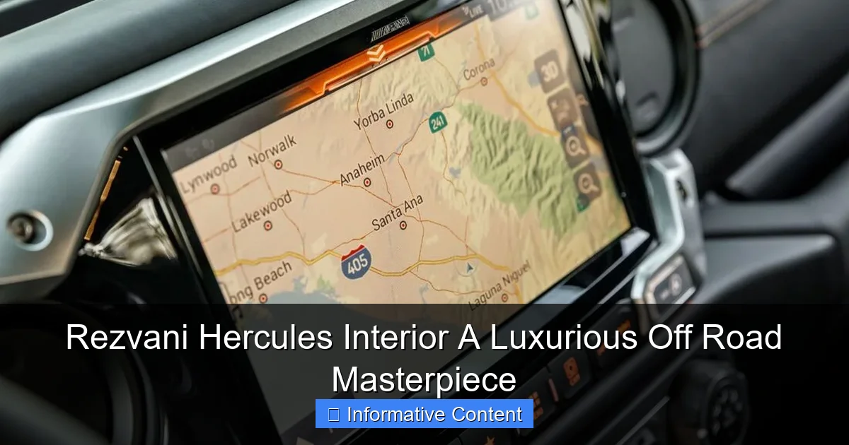 Rezvani Hercules Interior A Luxurious Off Road Masterpiece