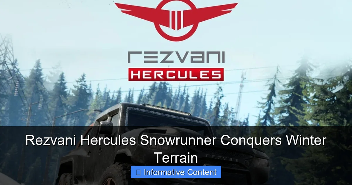 Rezvani Hercules Snowrunner Conquers Winter Terrain