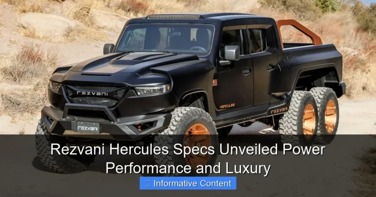 Rezvani Hercules Specs Unveiled Power Performance and Luxury