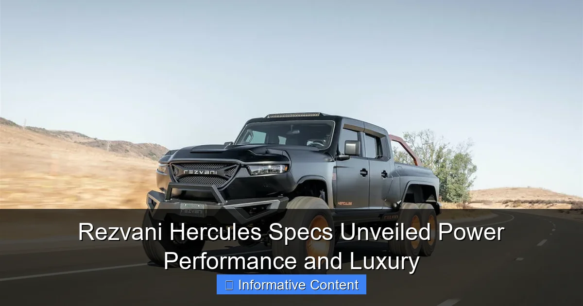 Rezvani Hercules Specs Unveiled Power Performance and Luxury