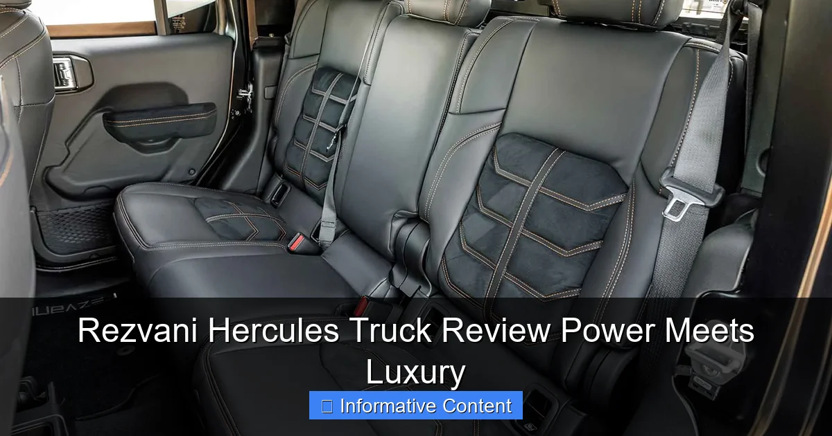Rezvani Hercules Truck Review Power Meets Luxury