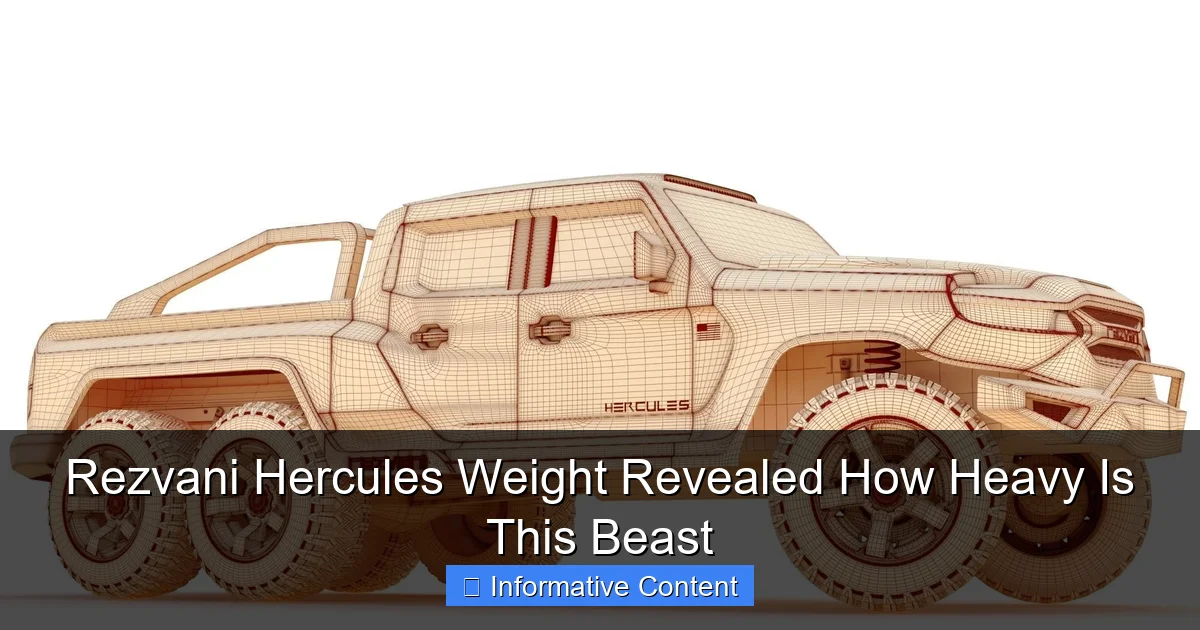 Rezvani Hercules Weight Revealed How Heavy Is This Beast
