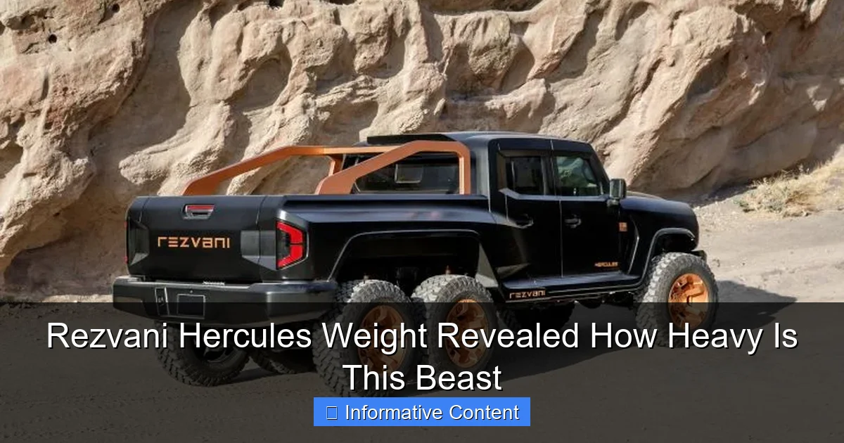 Rezvani Hercules Weight Revealed How Heavy Is This Beast