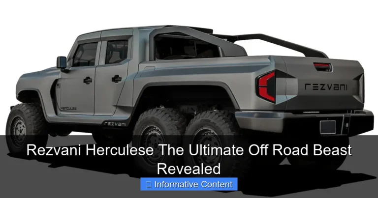 Rezvani Herculese The Ultimate Off Road Beast Revealed