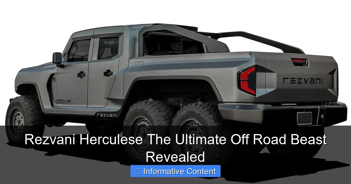 Rezvani Herculese The Ultimate Off Road Beast Revealed