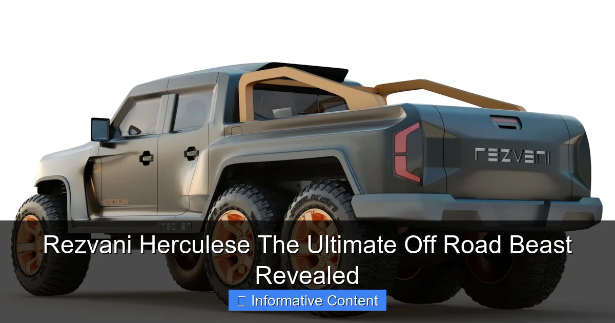 Rezvani Herculese The Ultimate Off Road Beast Revealed
