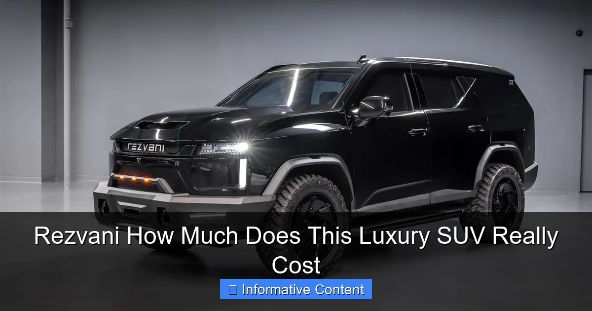Rezvani How Much Does This Luxury SUV Really Cost