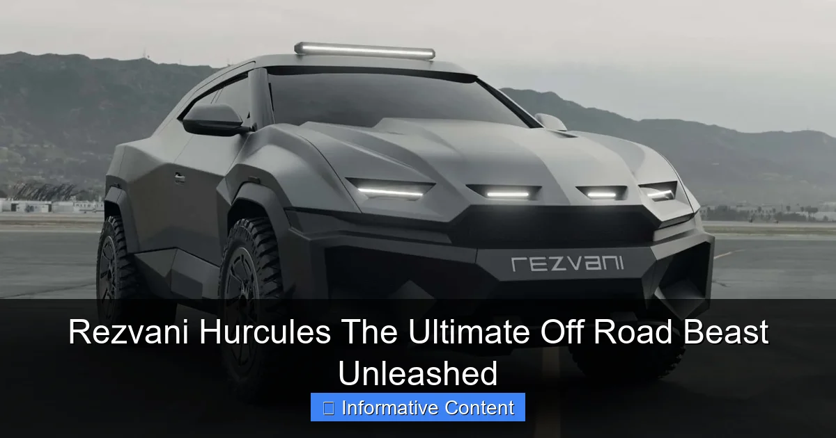 Rezvani Hurcules The Ultimate Off Road Beast Unleashed