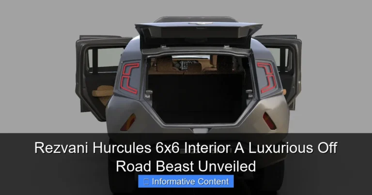 Rezvani Hurcules 6x6 Interior A Luxurious Off Road Beast Unveiled