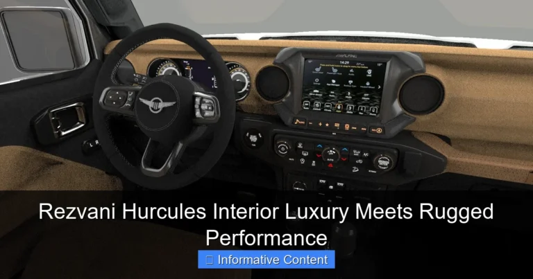 Rezvani Hurcules Interior Luxury Meets Rugged Performance