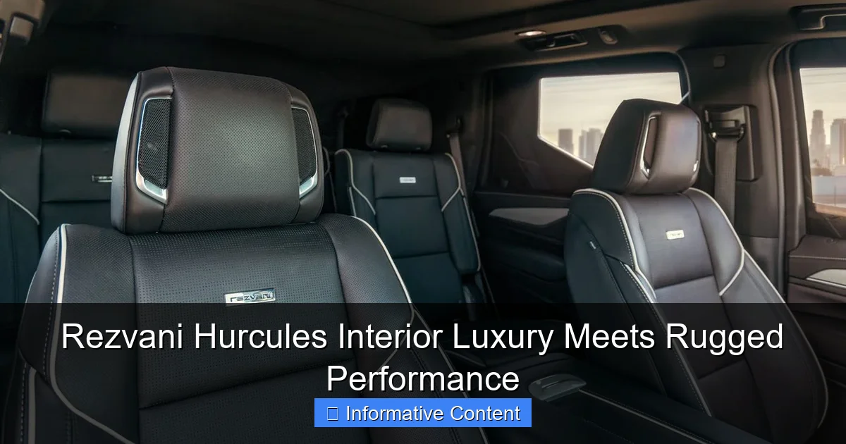 Rezvani Hurcules Interior Luxury Meets Rugged Performance