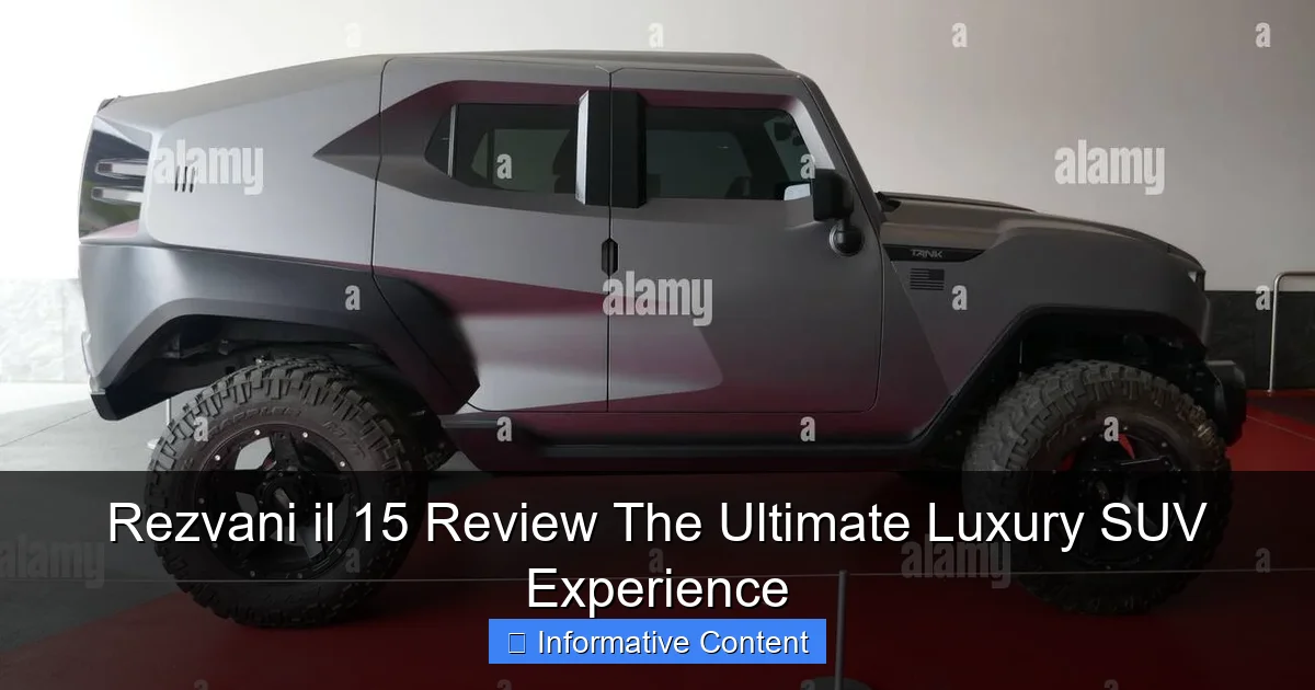 Rezvani il 15 Review The Ultimate Luxury SUV Experience
