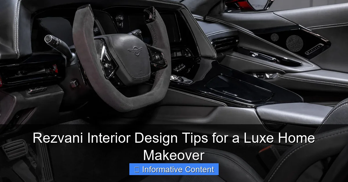 Rezvani Interior Design Tips for a Luxe Home Makeover