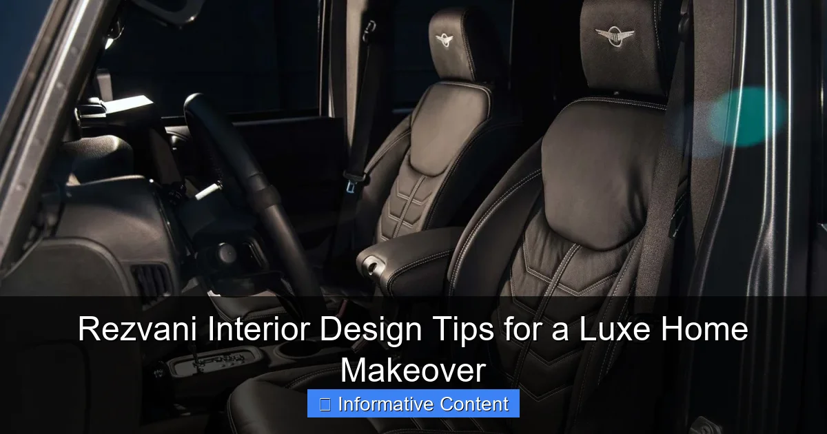 Rezvani Interior Design Tips for a Luxe Home Makeover