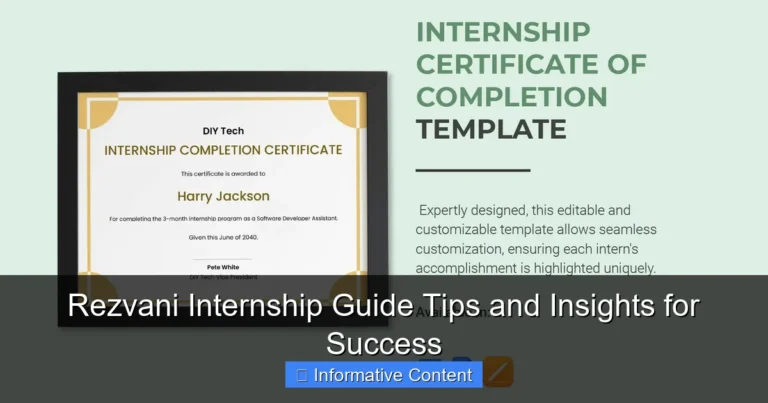 Rezvani Internship Guide Tips and Insights for Success