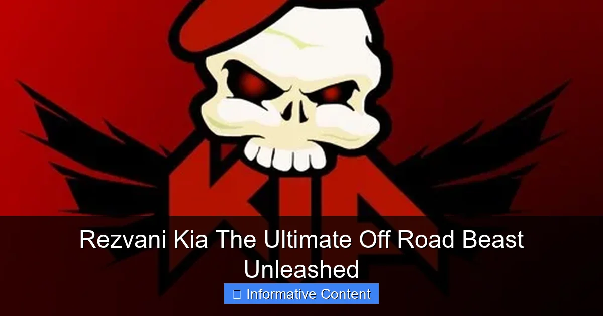 Rezvani Kia The Ultimate Off Road Beast Unleashed