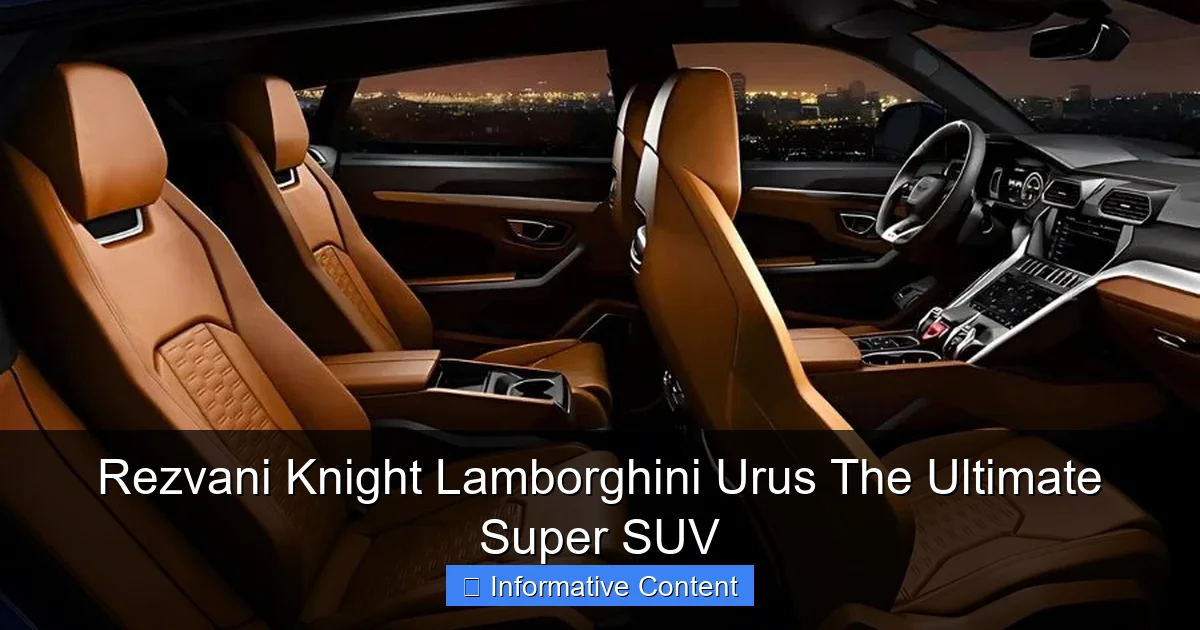 Rezvani Knight Lamborghini Urus The Ultimate Super SUV