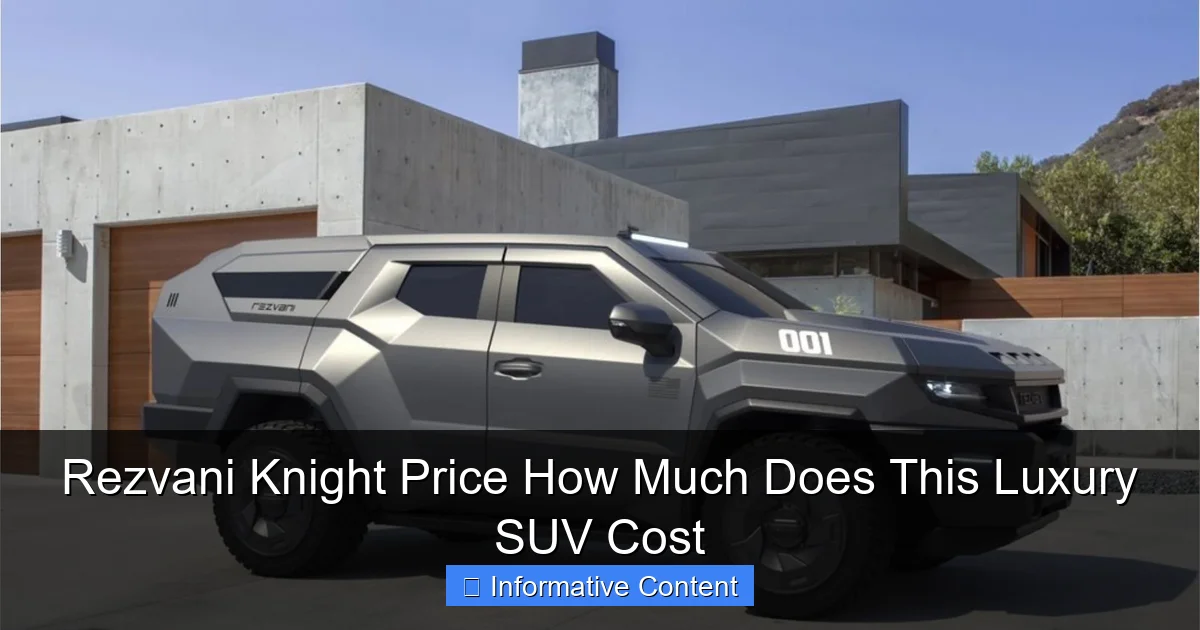 Rezvani Knight Price How Much Does This Luxury SUV Cost
