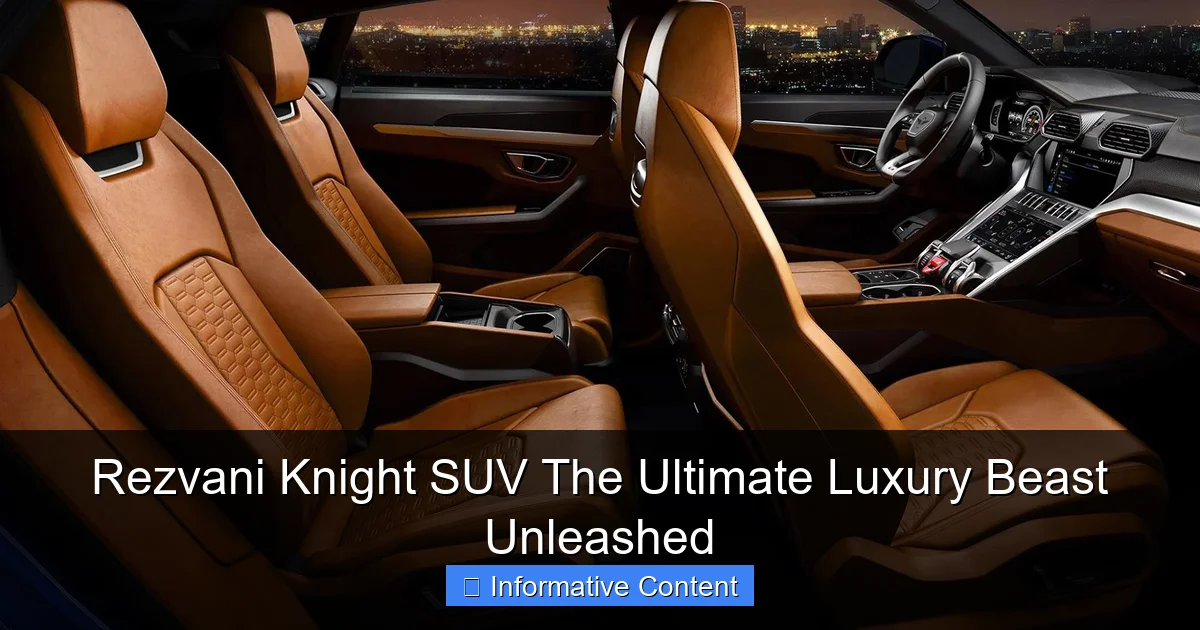 Rezvani Knight SUV The Ultimate Luxury Beast Unleashed